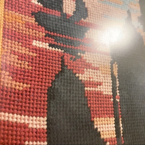 “Vintage Mid-Century French Needlepoint – Sailing Ship Seascape” - Picture 4 of 8